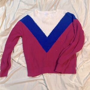 Color block sweater